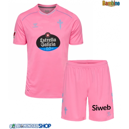 Maglie da calcio Celta Vigo Terza Maglia Bambino 2025-26 Manica Corta + Pantaloni corti)
